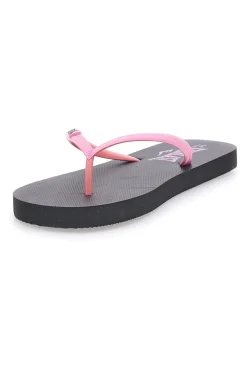 Infradito nere con fascette rosa e logo EVERLAST EV061
