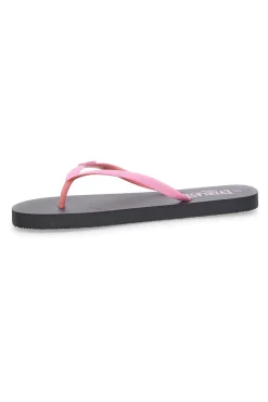 Infradito nere con fascette rosa e logo EVERLAST EV061