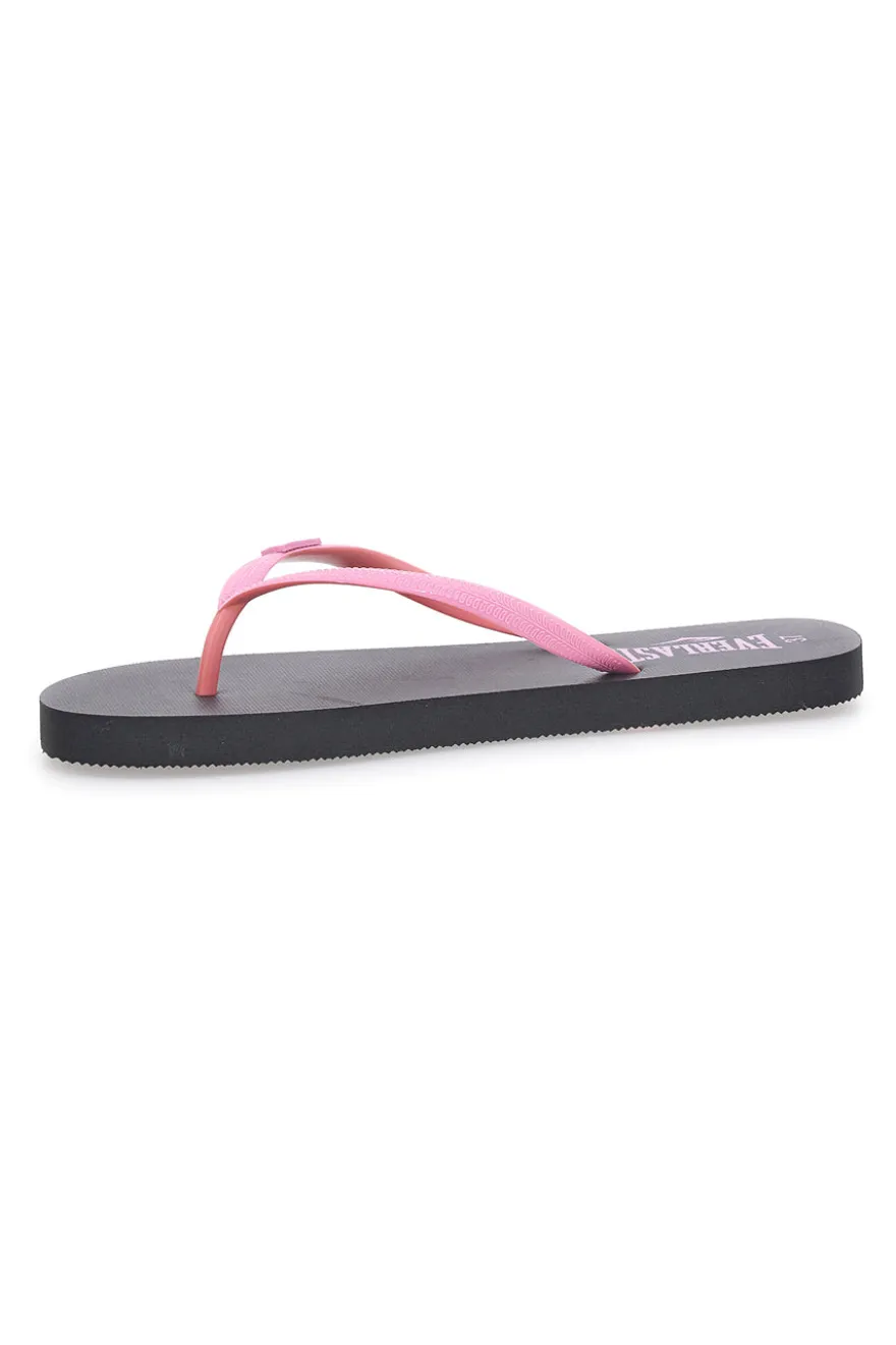 Infradito nere con fascette rosa e logo EVERLAST EV061