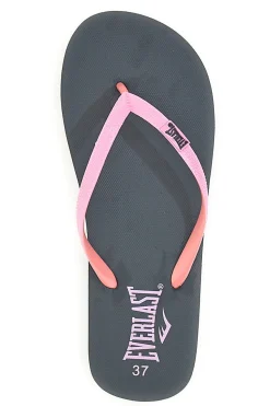 Infradito nere con fascette rosa e logo EVERLAST EV061