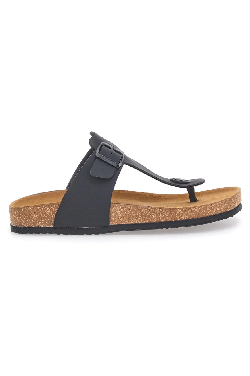 Infradito Nere con Fibbia Regolabile Made in Italy Superga S31U172