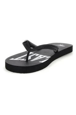 Infradito nere con logo Everlast EV010