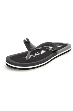 Infradito nere con logo Superga S24T189