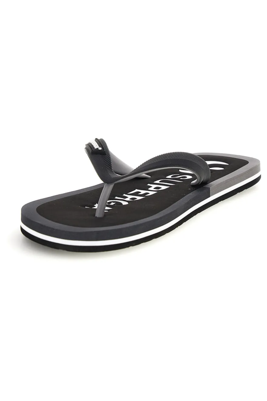 Infradito nere con logo Superga S24T189