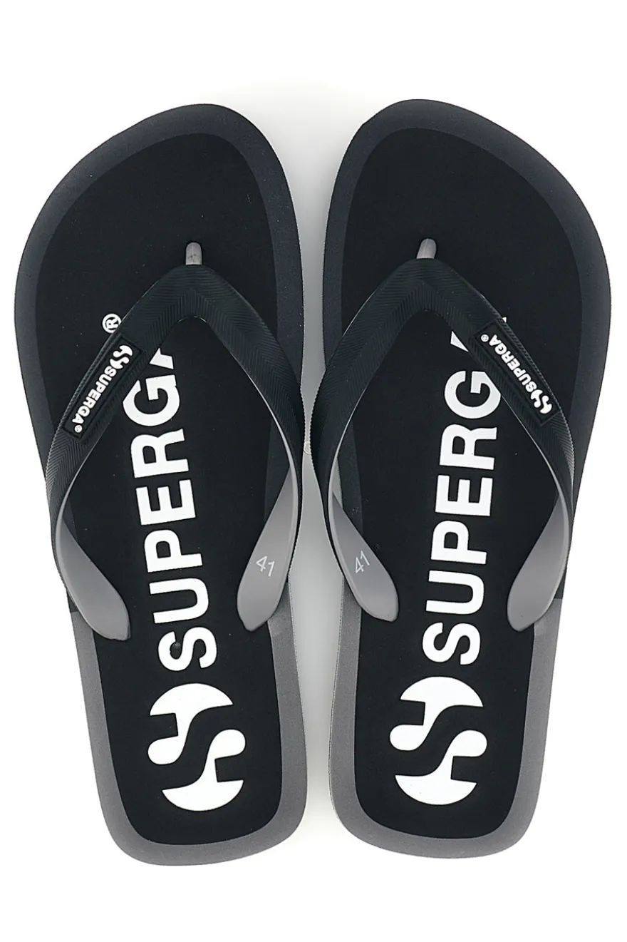 Infradito nere con logo Superga S24T189