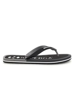 Infradito nere con logo Superga S24T189