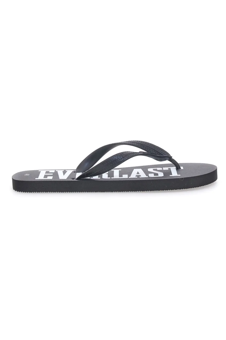 Infradito nere con maxi logo bianco EVERLAST EV08