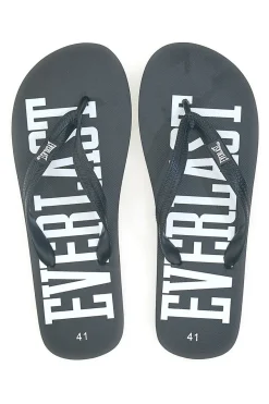 Infradito nere con maxi logo bianco EVERLAST EV08