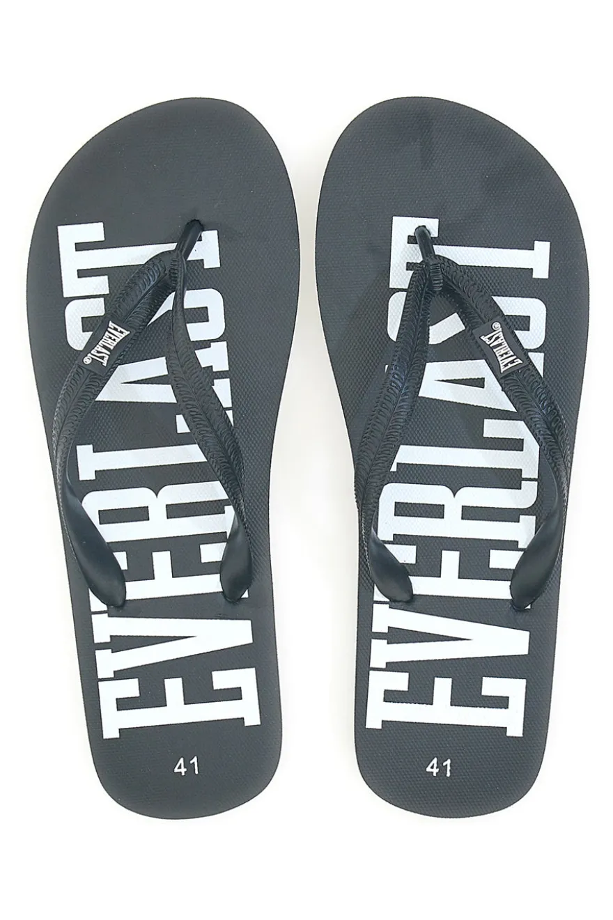 Infradito nere con maxi logo bianco EVERLAST EV08