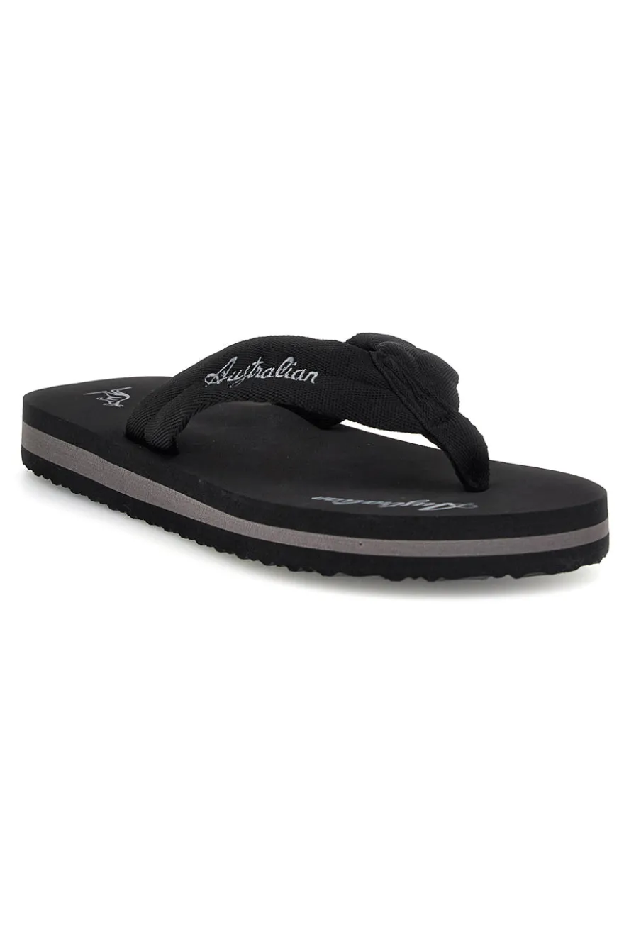 Infradito nere con scritta grigia Australian AU24M409