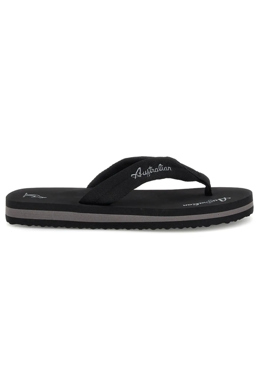 Infradito nere con scritta grigia Australian AU24M409