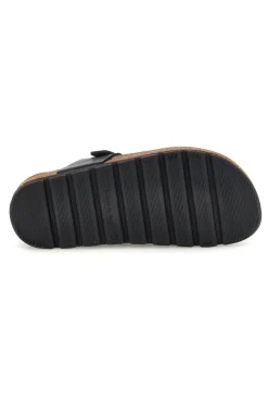 Infradito nere con sottopiede in vera pelle Pittarello Bio 335P2177SR