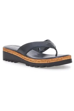 Infradito nere con zeppa Pittarello 664