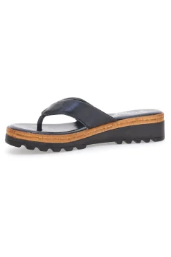 Infradito nere con zeppa Pittarello 664