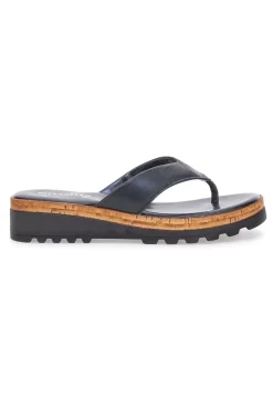 Infradito nere con zeppa Pittarello 664