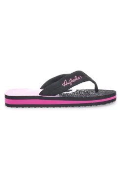 Infradito nere e fucsia con stampa grafica da donna Australian AU24W408