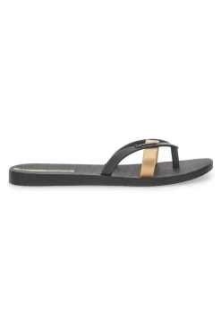 Infradito nere e oro con doppia fascia Ipanema IP81805