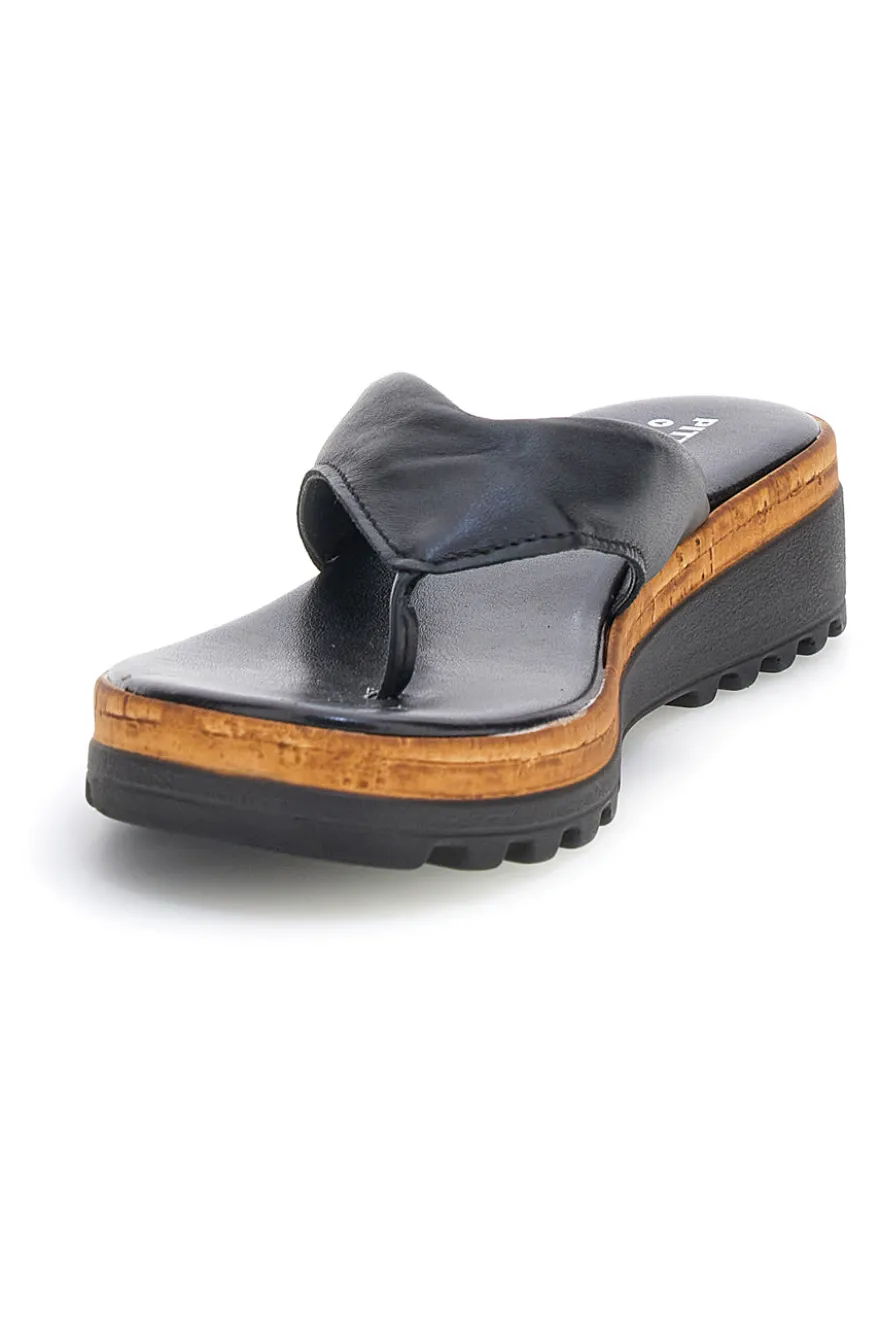 Infradito Neri in vera pelle Made in Italy Pittarello 66470811