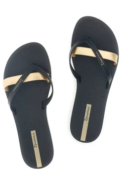 Infradito Nero Fascia Metallizzata Ipanema IP81805