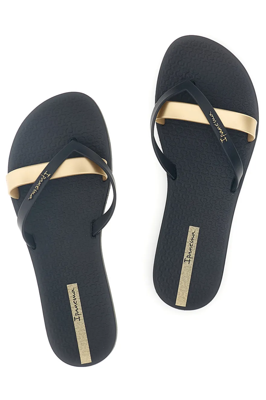 Infradito Nero Fascia Metallizzata Ipanema IP81805