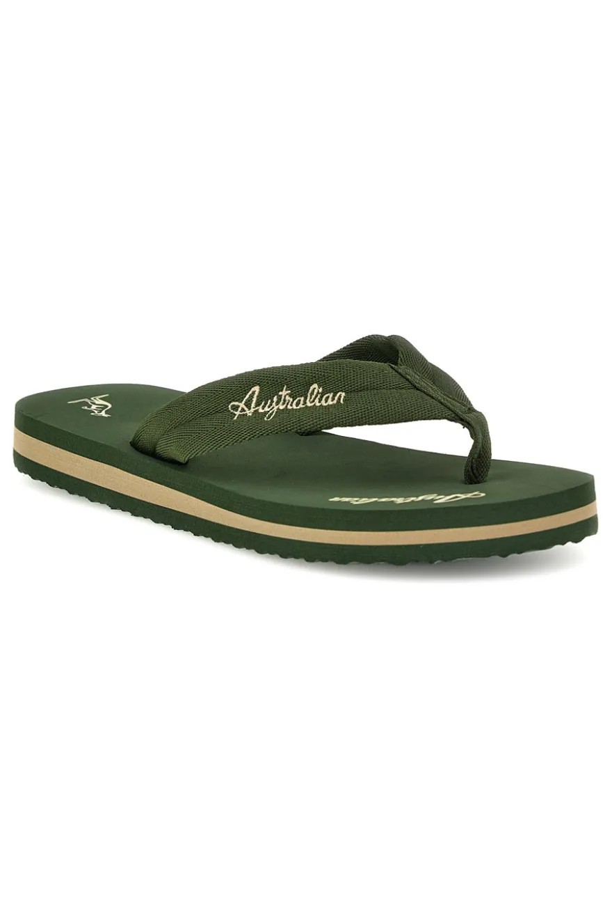 Infradito verdi con scritta bianca Australian AU24M409