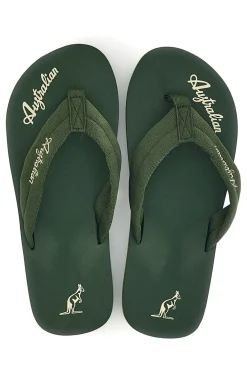 Infradito verdi con scritta bianca Australian AU24M409