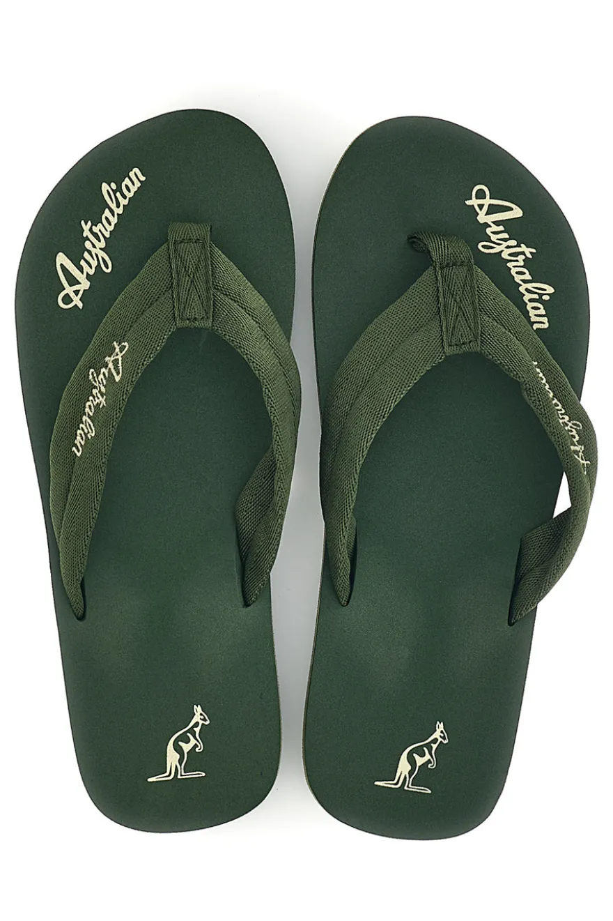 Infradito verdi con scritta bianca Australian AU24M409