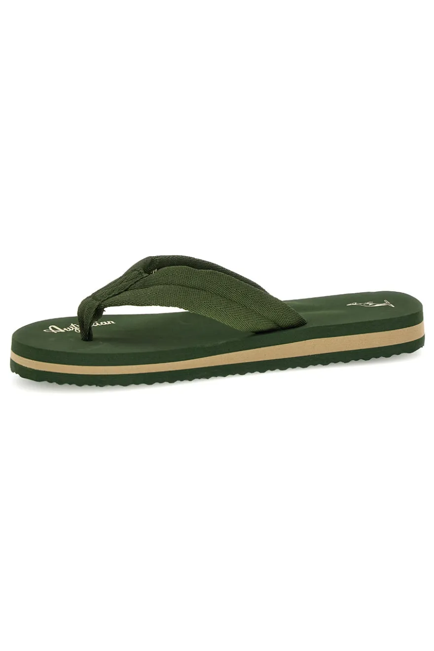 Infradito verdi con scritta bianca Australian AU24M409