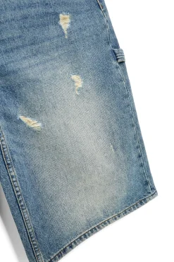 Jeans blu denim al ginocchio con strappi Boardman 4051
