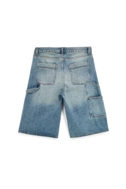 Jeans blu denim al ginocchio con strappi Boardman 4051