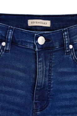 Jeans blu effetto lavato con cinque tasche Sevenoaks 4043
