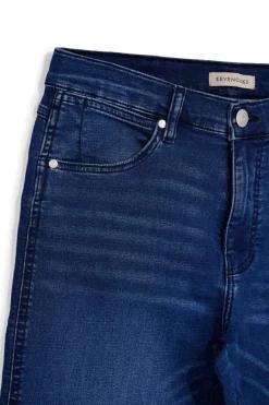 Jeans blu effetto lavato con cinque tasche Sevenoaks 4043