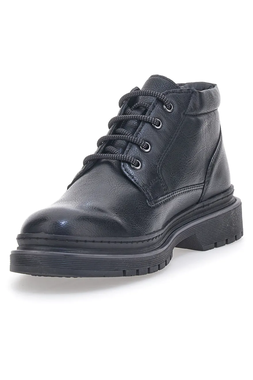 Johes Land Schwarze Schnürschuhe 23031