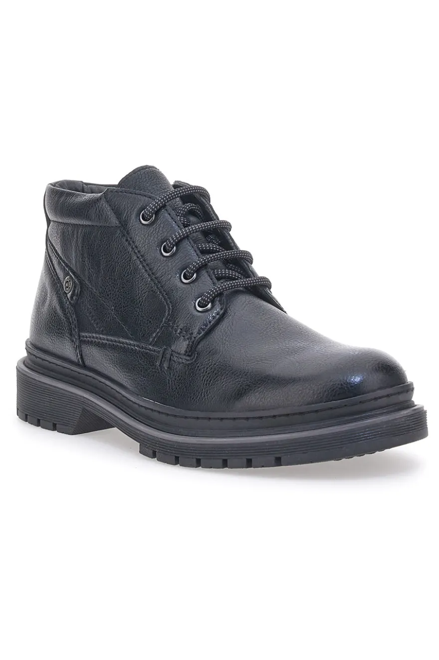 Johes Land Schwarze Schnürschuhe 23031