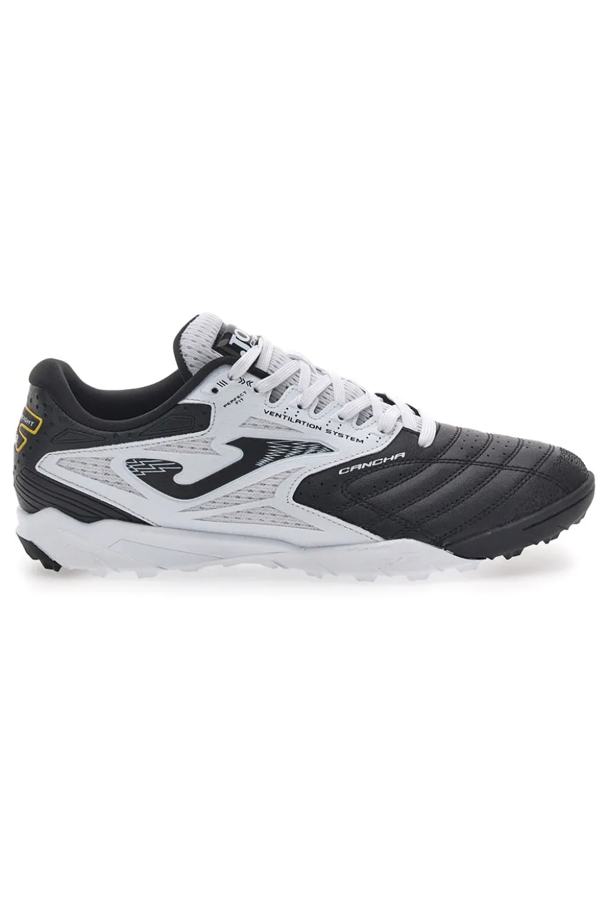 Joma Cancha 2501 Turf Fußballschuhe in Schwarz und Weiß