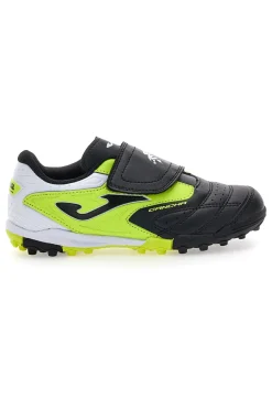 Joma CANCHA JR 2501 Fußballschuhe in Schwarz und Neongelb mit Klettverschluss