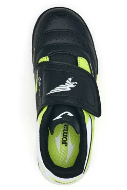Joma CANCHA JR 2501 Fußballschuhe in Schwarz und Neongelb mit Klettverschluss