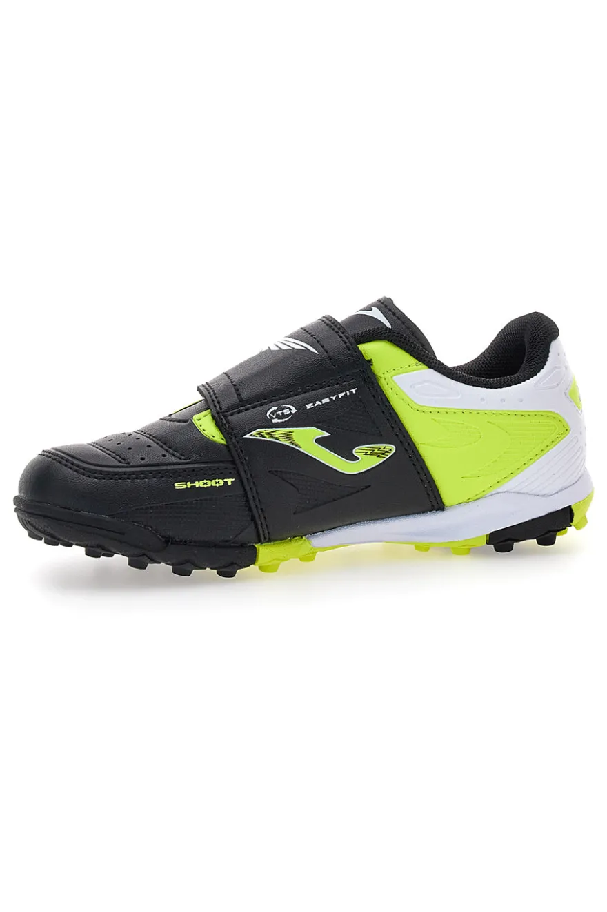 Joma CANCHA JR 2501 Fußballschuhe in Schwarz und Neongelb mit Klettverschluss