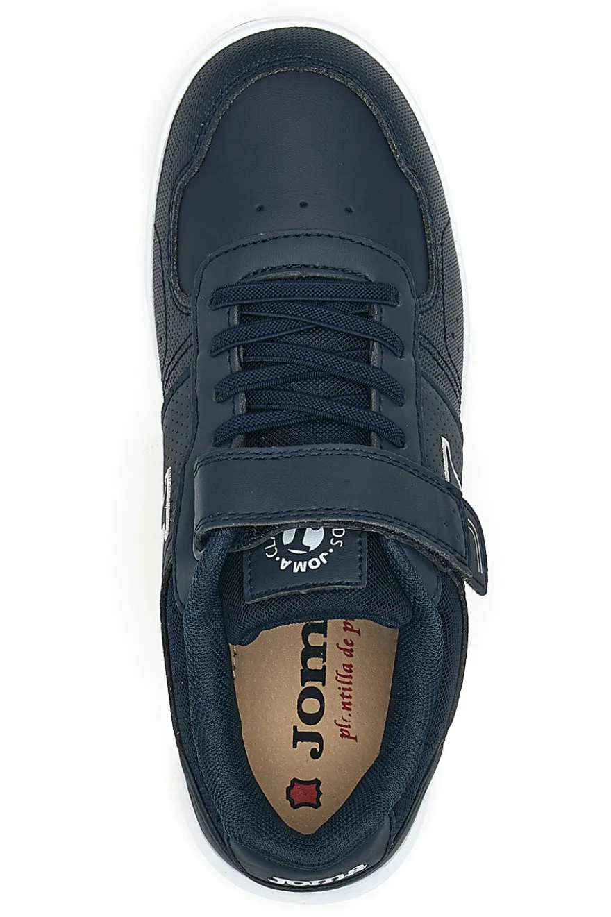 Joma HARVARD JR 2533 blaue Sneakers mit weißer Sohle und Klettverschluss