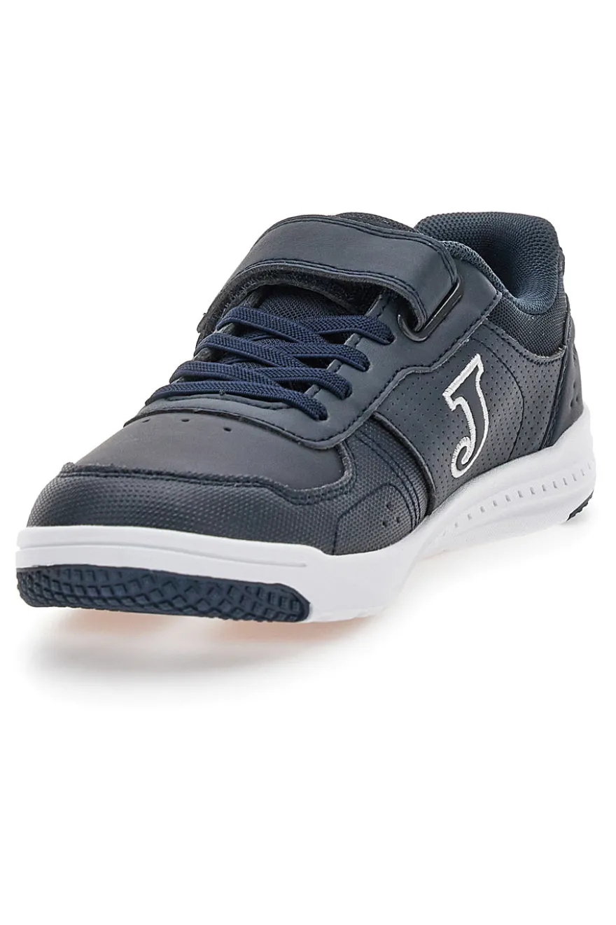 Joma HARVARD JR 2533 blaue Sneakers mit weißer Sohle und Klettverschluss