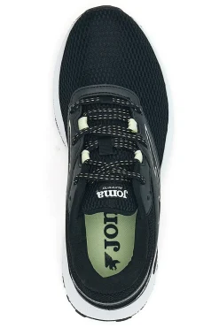 Joma Meta Lady 2501 Schwarze Mesh-Laufschuhe mit weißer Sohle