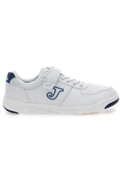 Joma W Harvard JR 2543 weiße Sneakers mit blauen Details und Klettverschluss
