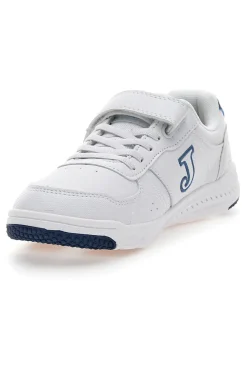 Joma W Harvard JR 2543 weiße Sneakers mit blauen Details und Klettverschluss