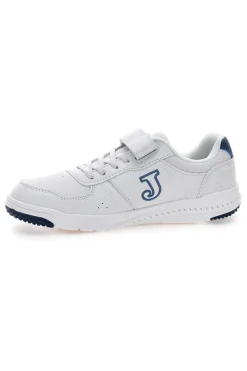 Joma W Harvard JR 2543 weiße Sneakers mit blauen Details und Klettverschluss