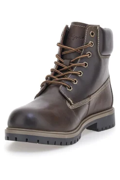 Kangaroo CA826 Herren-Ankle-Boots mit braunem, gepolstertem Schaftrand