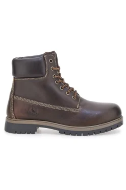 Kangaroo CA826 Herren-Ankle-Boots mit braunem, gepolstertem Schaftrand