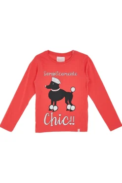 Langärmeliges T-Shirt „Thanks Mom 2005“ in Fuchsia