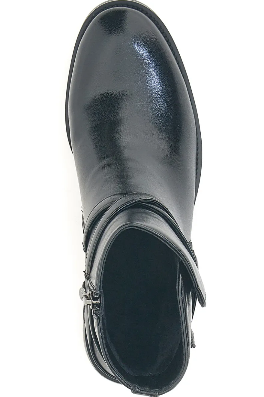 Laura Biagiotti 9285 Schwarze Stiefeletten mit seitlicher Schnalle