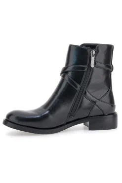 Laura Biagiotti 9285 Schwarze Stiefeletten mit seitlicher Schnalle