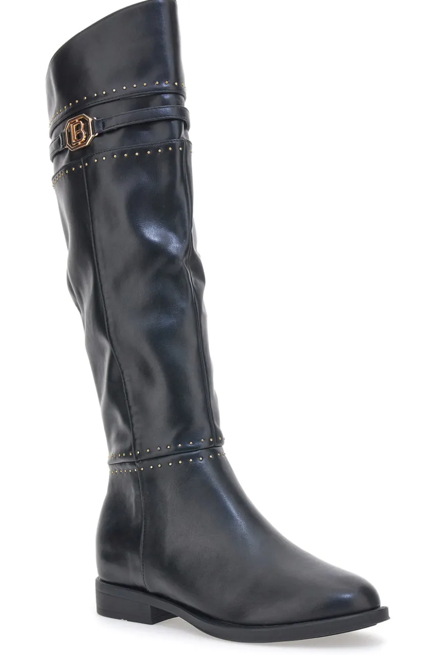 Laura Biagiotti 7912 Schwarze kniehohe Stiefel